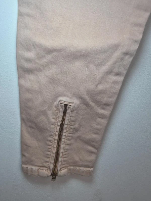 Zara Powder Pink Slim Fit Zipped Jean – photo 5